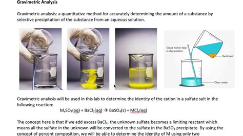 gravimetric method experiment|steps involved in gravimetric analysis.